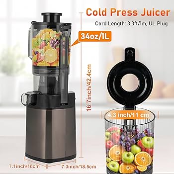Amazon.com: Cold Press Juicer - Juicer Machines with 4.3